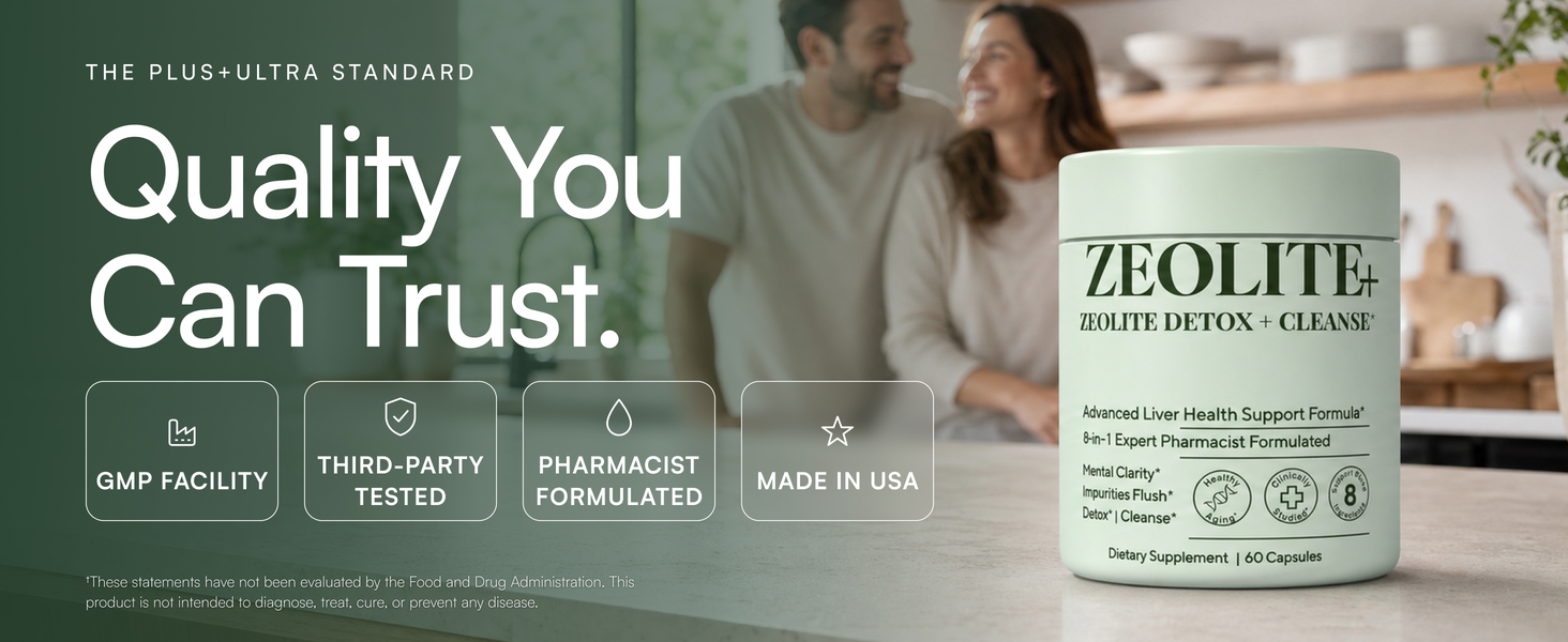 Zeolite Detox Binder 8-in-1 Clinoptilolite & Activated Charcoal, Aloe 60ct