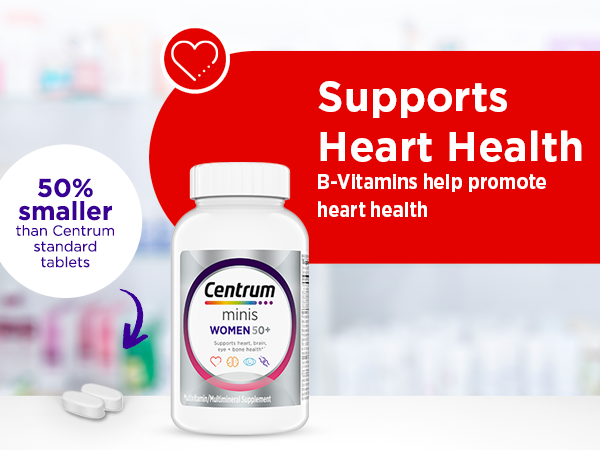 Centrum Minis Silver Women's Multivitamin, Women 50 and Over, 280 Tablets