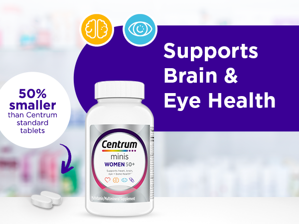 Centrum Minis Silver Women's Multivitamin, Women 50 and Over, 280 Tablets