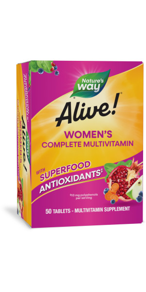 Nature's Way Alive! Complete Multivitamin for Women, Daily Vitamin, 50 ct