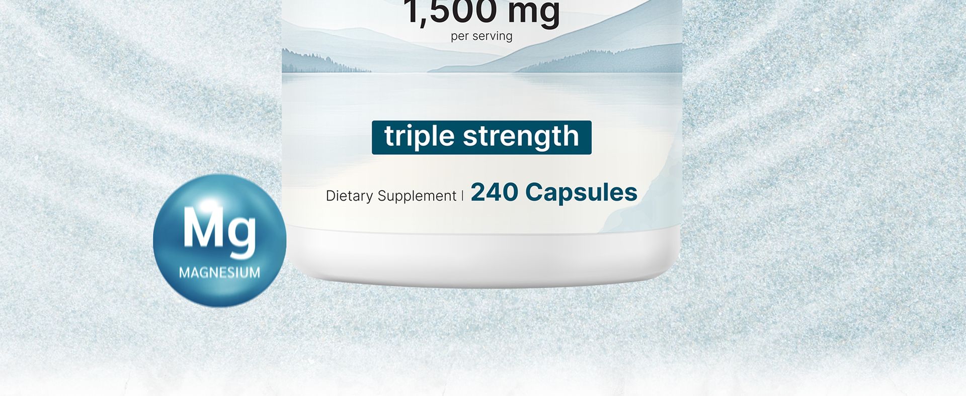 Triple Strength Magnesium Glycinate 1,500mg Per Serving, 240 Capsules | 500mg Per Capsule | Easily Absorbed Chelated Magnesium + Elemental Form | Healthy Muscle, Bones, & Mood Support | Non-GMO