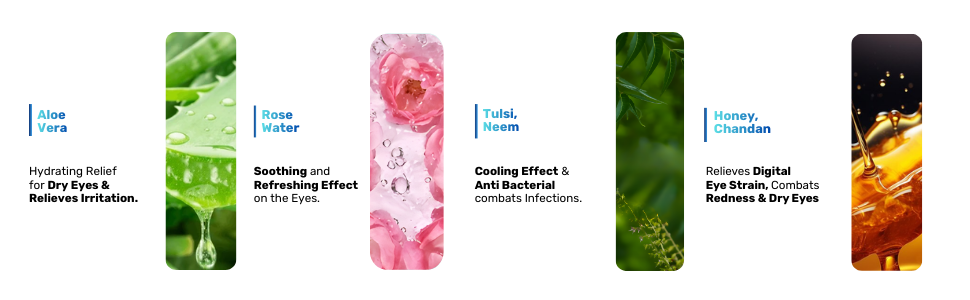 Clear Vision Eye Drop (Pack of 3) | Ayurvedic Formula | Daily Use Eye drops with Aloe Vera, Rose Water, Honey, Neem & Tulsi | 10ml