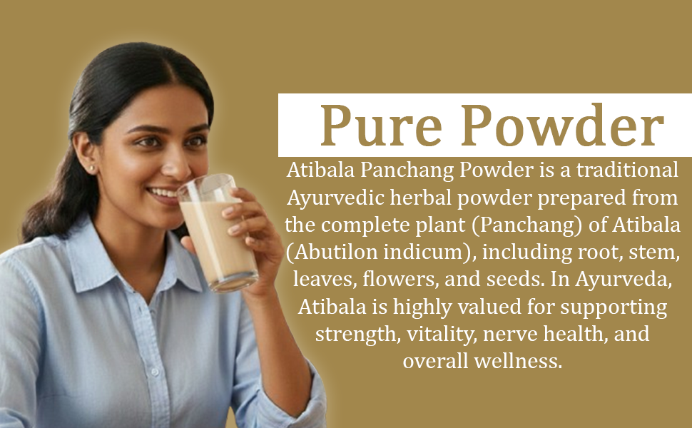 Atibala Panchang Powder | Ayurvedic Herbal Supplement for Immunity, Energy & Vitality | 100 gm