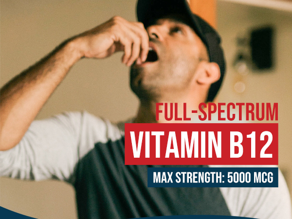 Vitamin B12 5000mcg Complex, Methylated Methylcobalamin for Women & Men
