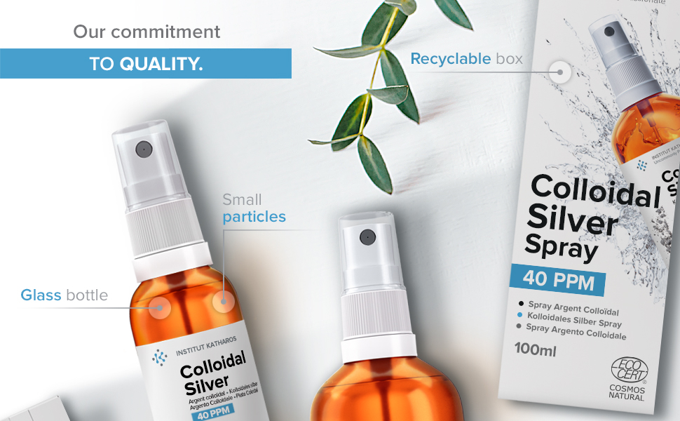 Premium Colloidal Silver Spray 40 PPM 1 fl oz ● 100% Natural ● Ebook Inc. ● Superior Concentration, Smaller Particles = Better Results ● Certified by 3 Independent Laboratories ● We are Specialists.