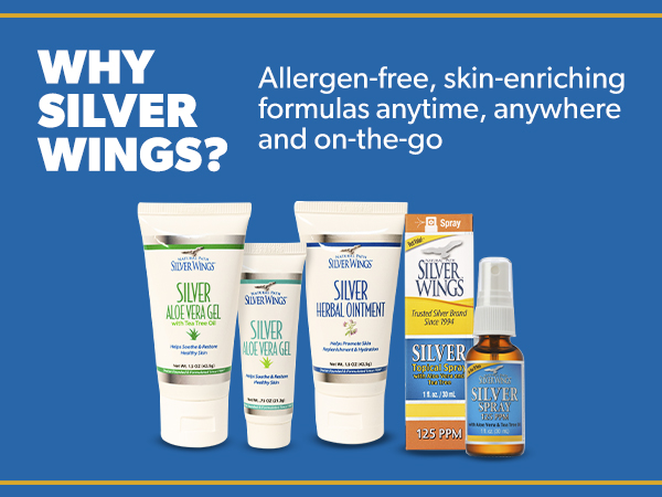Natural Path Silver Wings 200ppm Silver with Aloe Vera Gel - Soothing Skin Care 0.75 oz