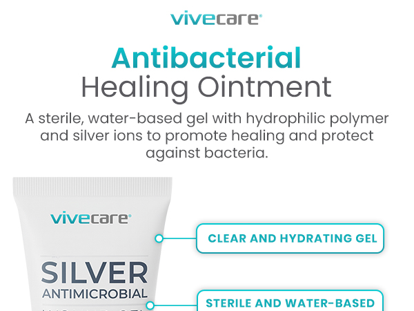 ViveCare Silver Wound Gel – Anti-Microbial Healing Ointment for Burn Relief