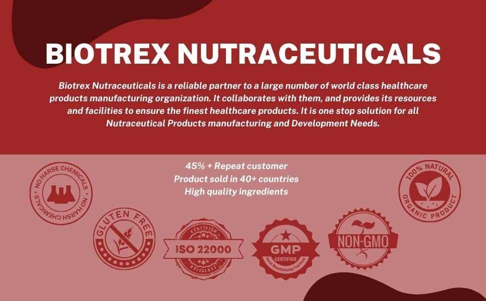 Biotrex Nutraceuticals Marine Collagen 3000mg Peptides With Biotin, Hyaluronic Acid, Vitamin C & E, Type 1 Marine Collagen, Healthy Hair, Skin, Nails, For Men & Women - 90 Tablets