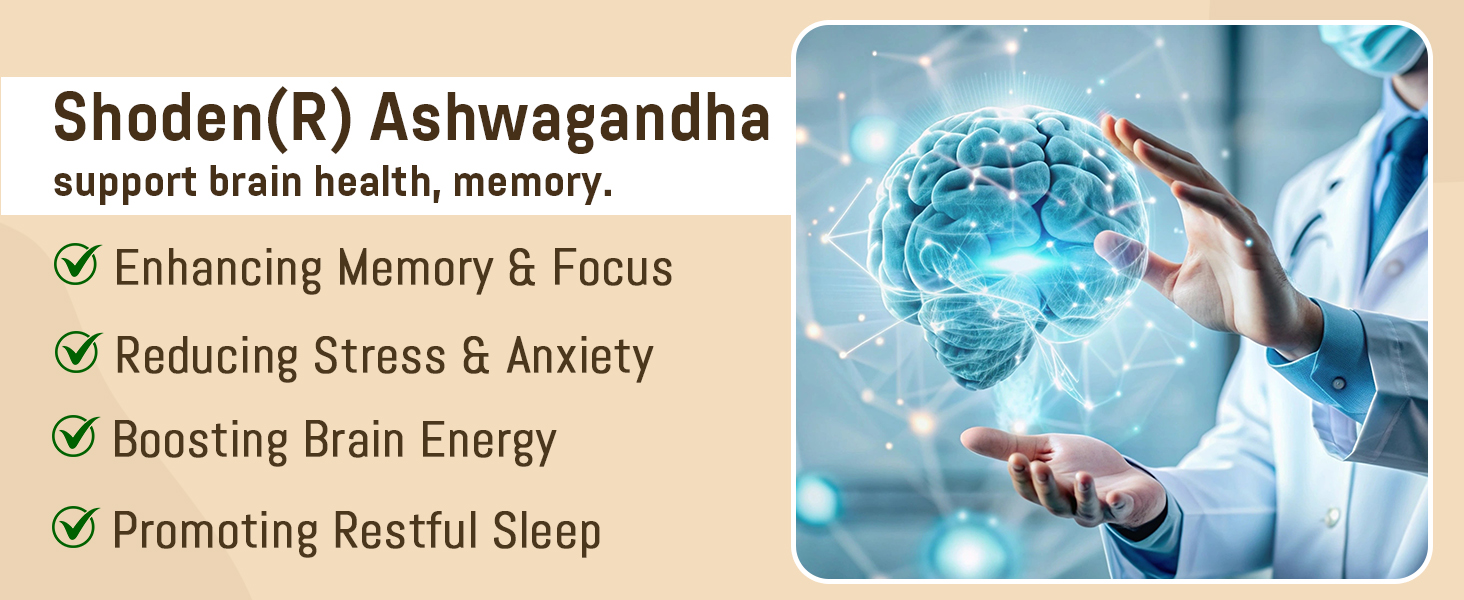 Instafuel Ashwagandha Supplements | Clinically Research 35% Withanolides Shoden® Ashwagandha Roots Extract - Mood, Stress, Sleep, Brain Memory Booster, Energy, Immunity & Vitality | 60 Veg Capsules