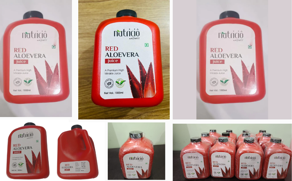 Elegant Nutricio Premium Red Aloe Vera with Honey & Ashwagandha | Nutrient-Rich