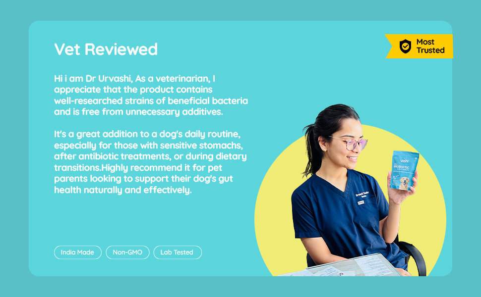 Winni Pre + Probiotics for Dogs | Gut Health | Improve Wellness, Optimised Absorption, Enhanced Metabolism, Reduced Inflammation - 120g