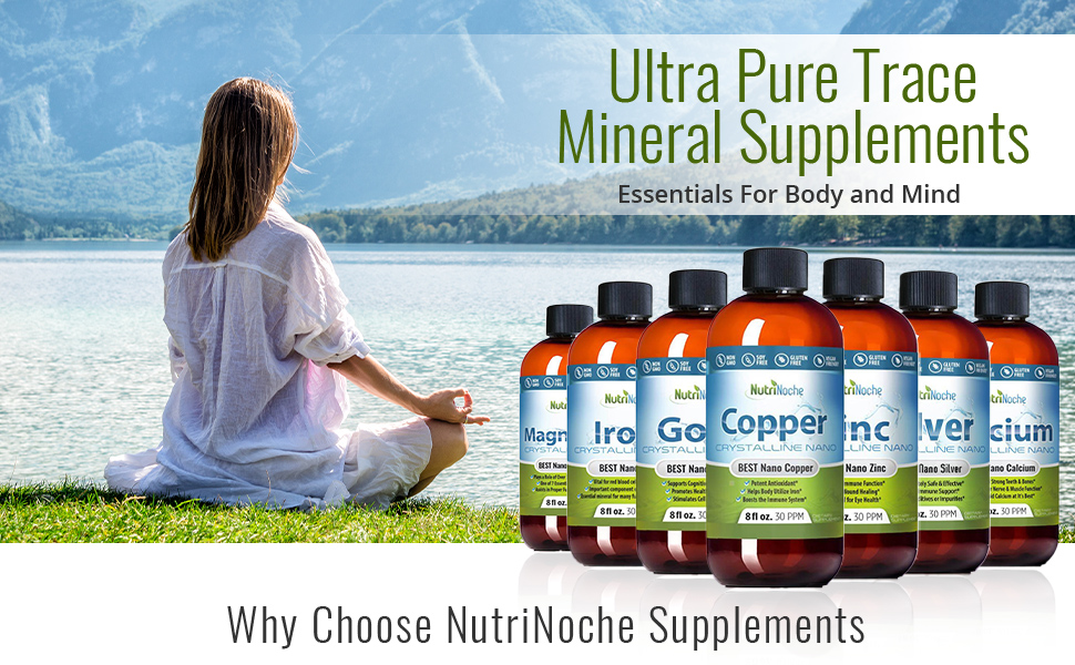 NutriNoche Colloidal Silver Mineral Liquid Supplement - 30 ppm - 32 Ounces - Colloidal Minerals