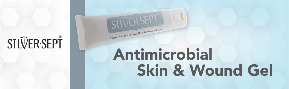 Silver-Sept Silver Skin and Wound Gel, 3 oz. Tube for Foot and Leg Ulcer Treatment, 1st and 2nd Degree Burn Care