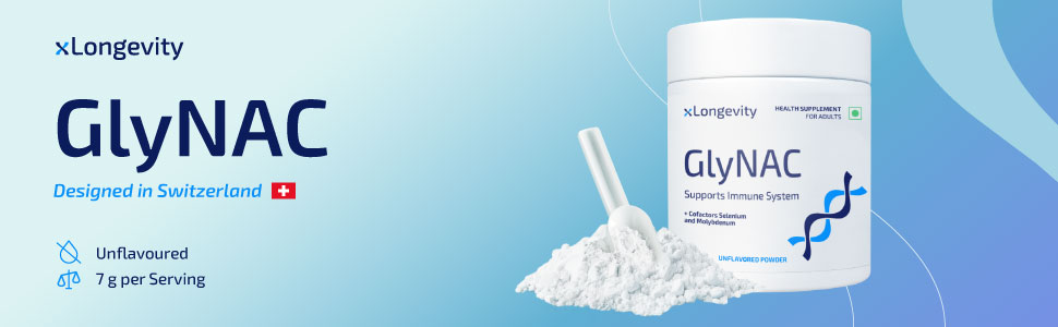 GlyNAC (Glycine + NAC) 210g Powder for Better Sleep, Skin | 7000mg daily Supplement, Men & Women, No flavor, Lab-Tested N-Acetylcysteine, Boosts Glutathione, Immune System Support, Antioxidant, Detox