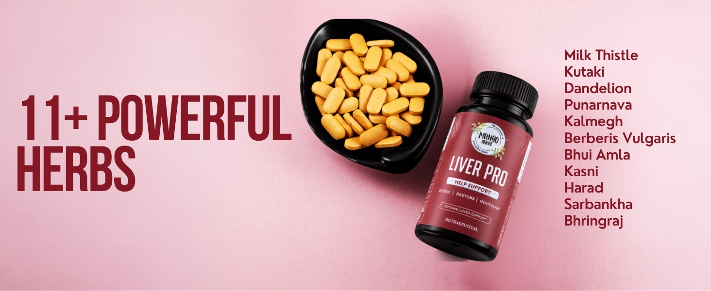 Liver Pro | 15 Potent Herbs for Advanced Liver Support | Supports Fatty Liver, Detoxification & Digestion | 60 Veg Tabs