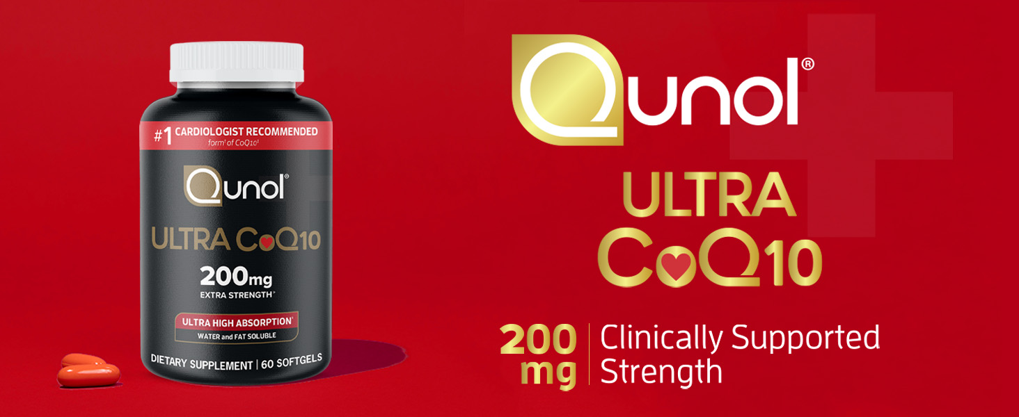 Qunol Ultra CoQ10 200mg, Ultra-High Absorption, Antioxidant, 60 Softgels
