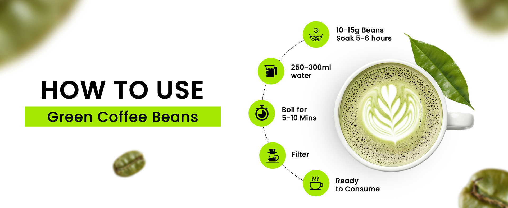 Brewsaga Unroasted Arabica Pure Green Coffee Beans Whole | Weight Management & Detox For Men & Women | Chlorogenic Acid for Natural Weight Loss | Body Detoxification Powder | 200g | Pack of 2 (2)