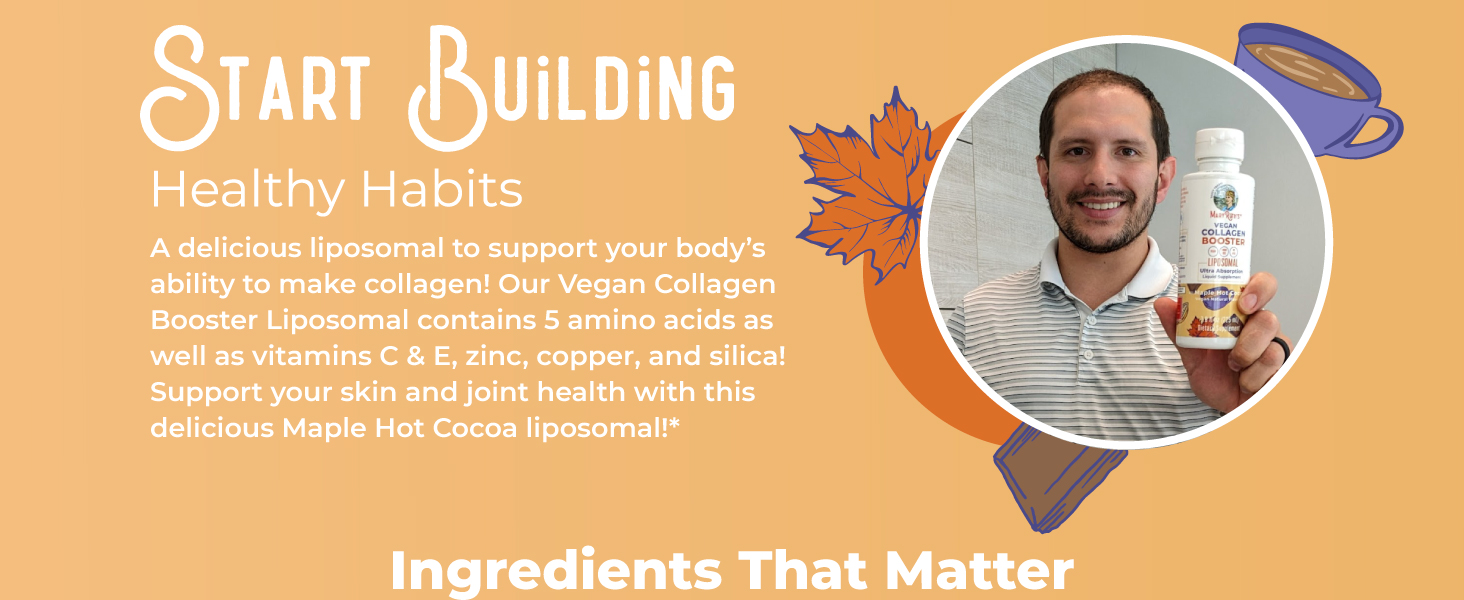 MARYRUTH'S Vegan Collagen Booster Liposomal, Sugar Free, Non-GMO, 7.6 Fl Oz