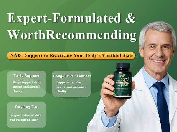 Liposomal NAD+ Supplement with Resveratrol, CoQ10 | Advanced Cellular Support, Nicotinamide Riboside NMN Replacement Premium Antioxidant & Energy