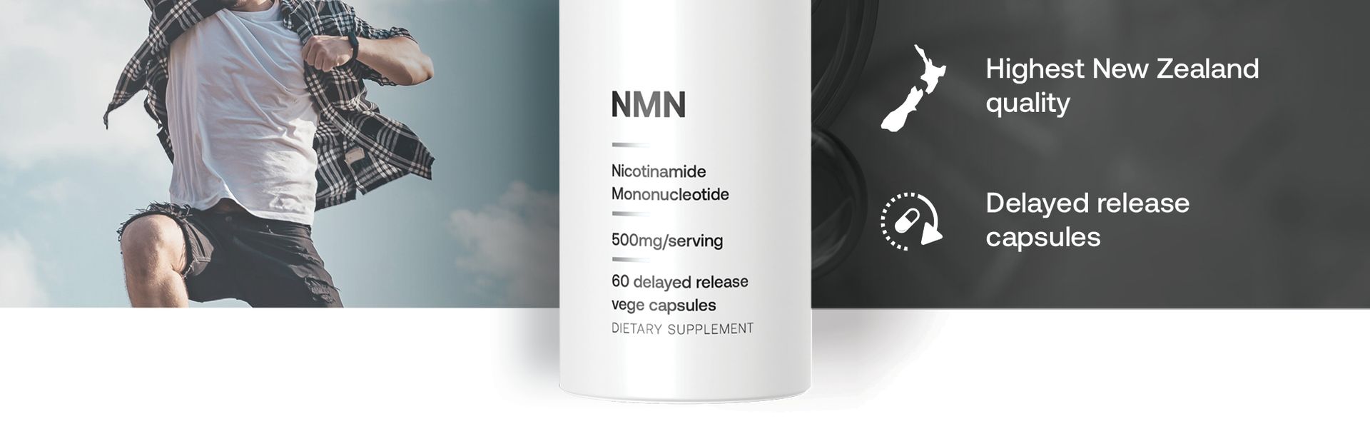 SRW Laboratories NMN 500mg, 60 Vege Capsules