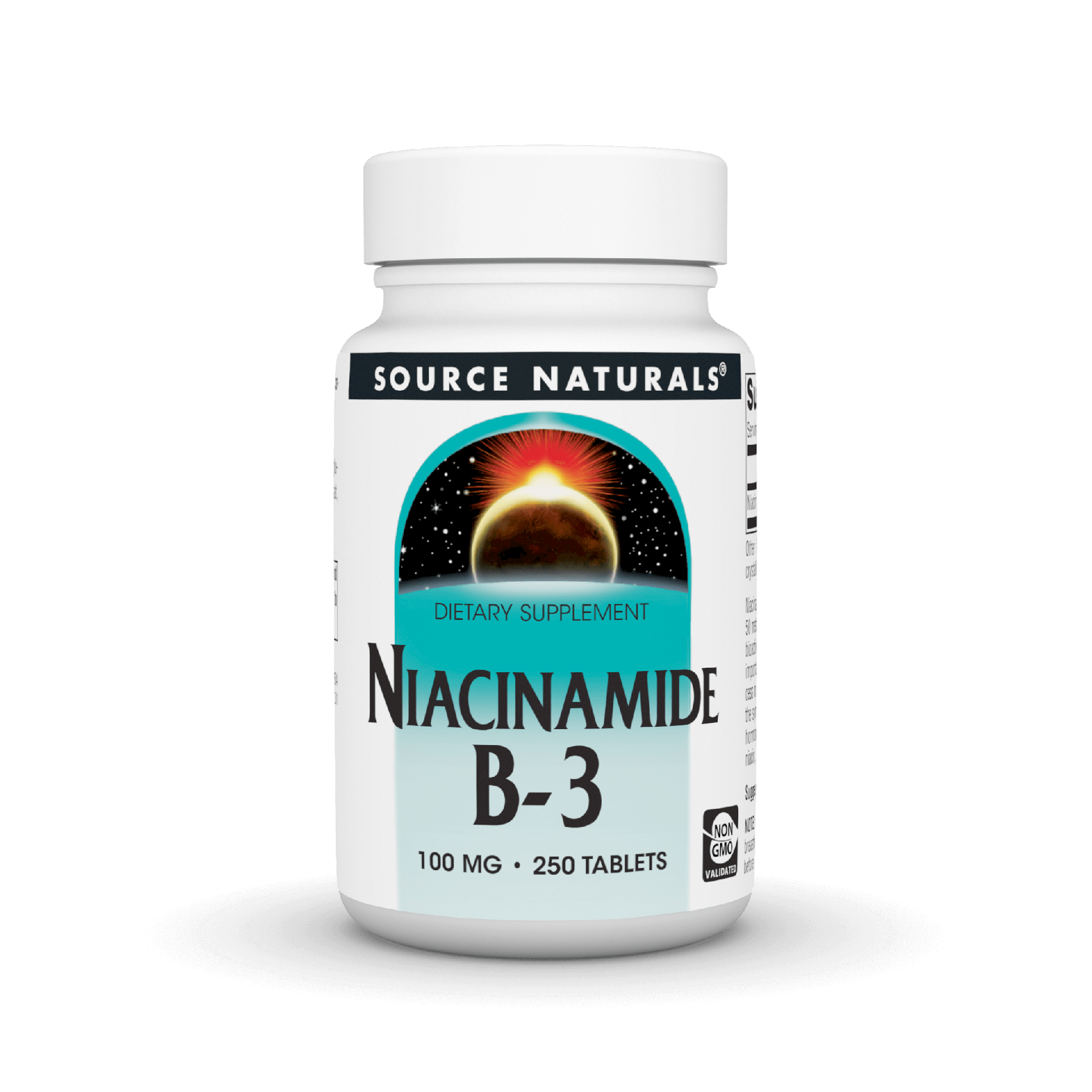 Source Naturals Niacinamide B-3, 100 mg- 250 Vegan Tablets
