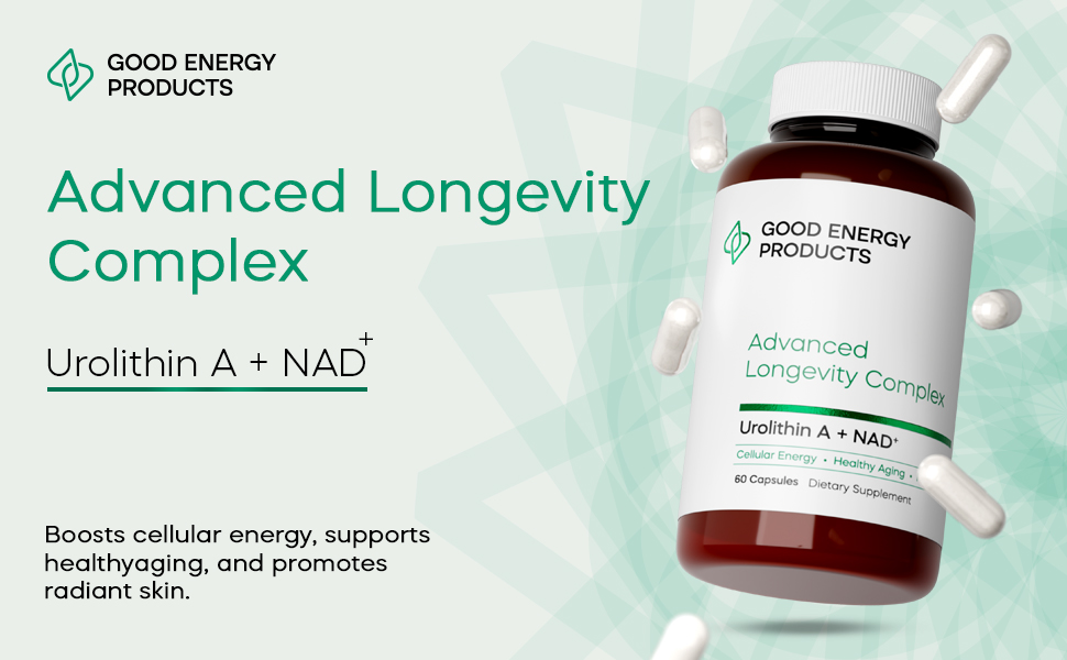 Urolithin A 500mg + NAD+ Supplement | 60 Capsules