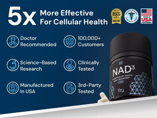 HPN NAD3 NAD+ Booster for Cellular Energy, 60 Caps, 30-Day Supply