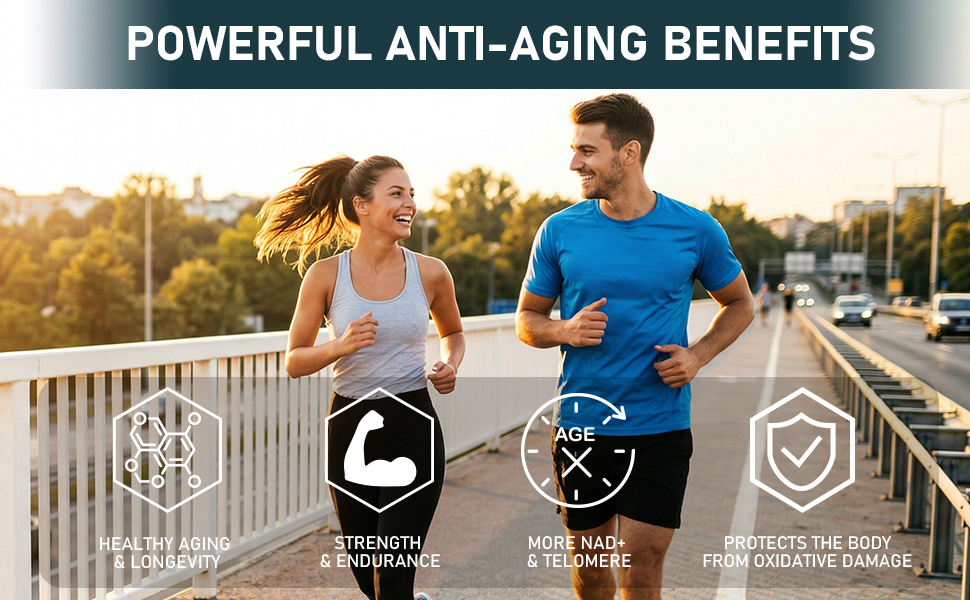 NMN Supplement 1150mg Per Serving, NMN 500mg + Resveratrol 600mg, 60 Caps