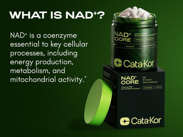 Cata-Kor NMN Supplement Alternative – Liposomal NAD+ Supplement - NAD CORE 30-Day Supply 60 Capsules