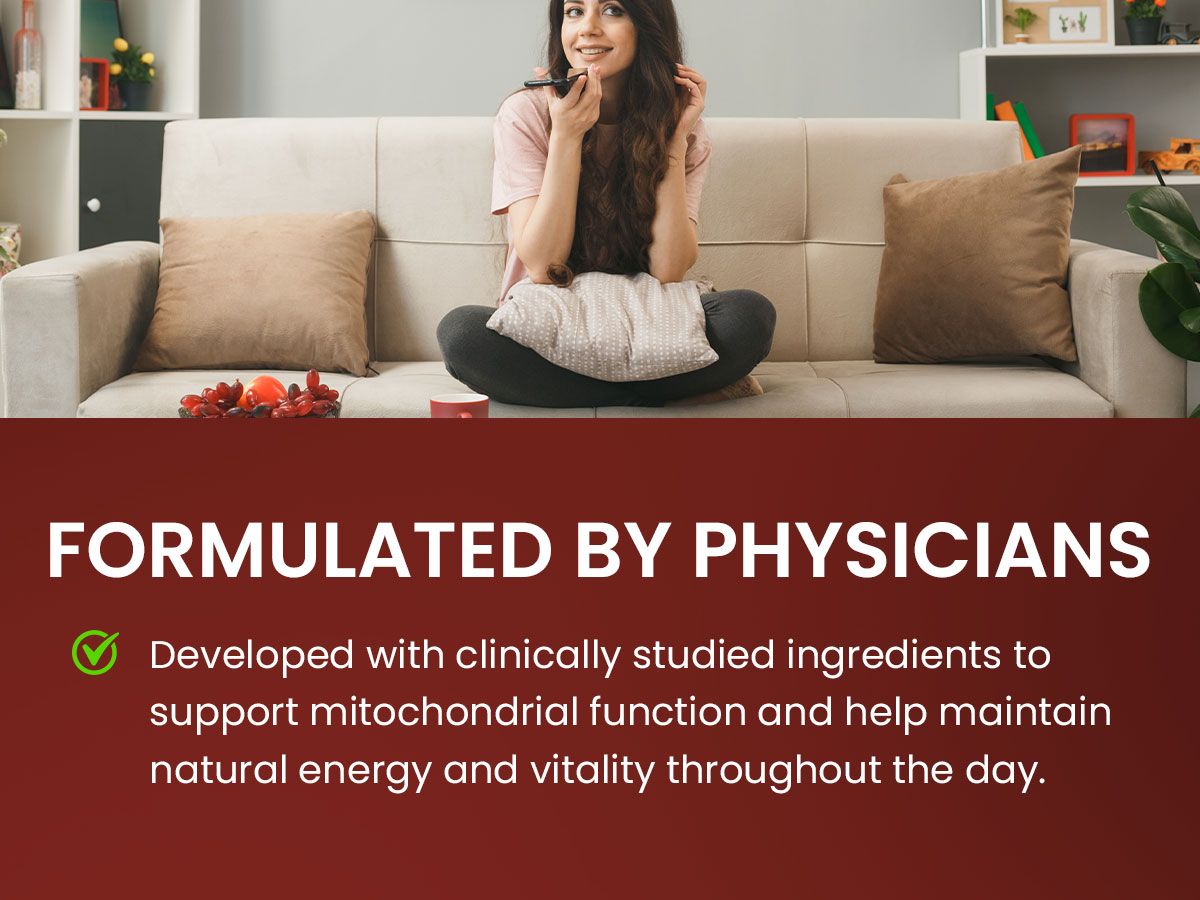Vegan Mitochondrial Support – Advanced Cellular Wellness & Natural Energy Formula with CoQ10, PQQ, Acetyl-L-Carnitine, Alpha-Lipoic Acid, Magnesium, BioPerine® - Daily Support (60 Capsules)