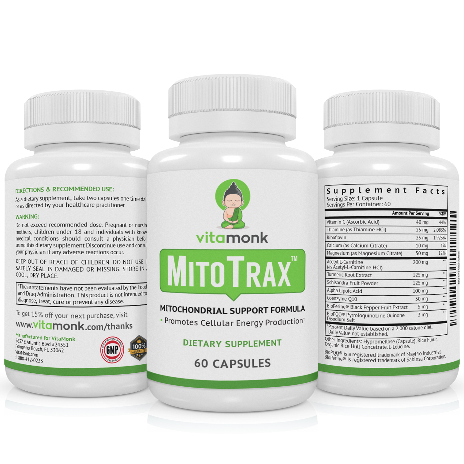 VitaMonk Mitochondrial Supplements for Cellular Energy Support and Repair