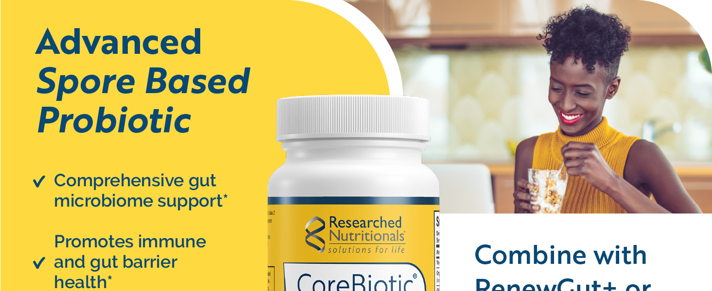 Researched Nutritionals CoreBiotic Probiotic Gut Health Supplement, 60 Ct