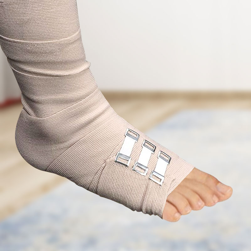 FRESINIDER Elastic Bandage Wrap 4 Pack(2 X 3" + 2 X 4" Wide Rolls) + 24 Clips | Stretch Compression Bandage Stretches up to 15ft | Ideal for Medical, Sports, Sprains, Calf, Ankle & Foot