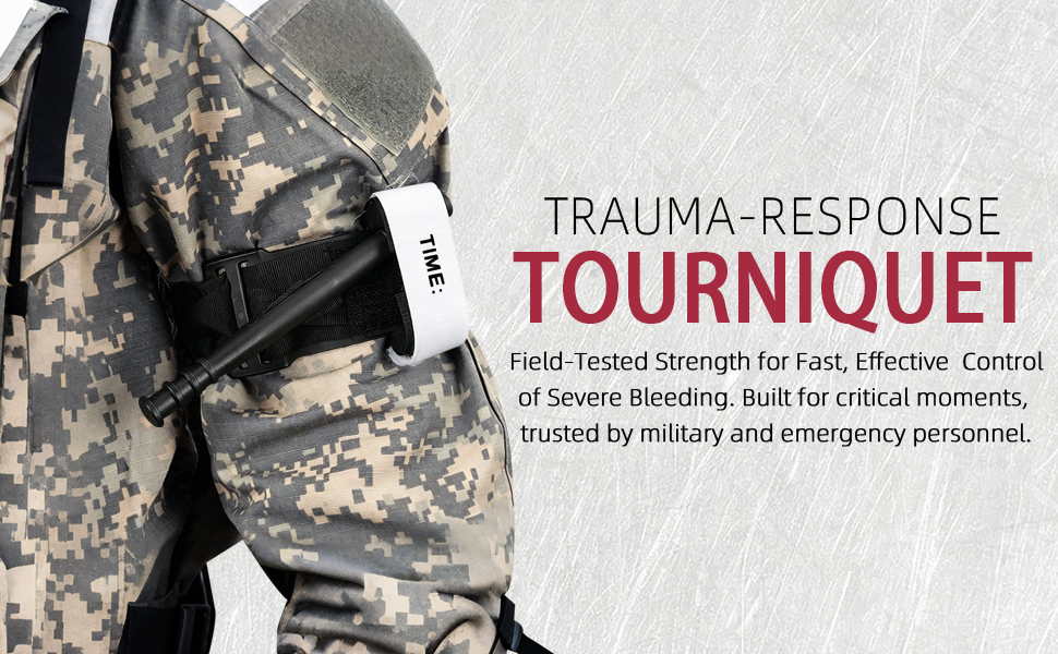 4-Pack Tactical Tourniquet for Traumatic Bleeding | One-Handed Operation | Essential for IFAK, Combat, Accidents & Survival