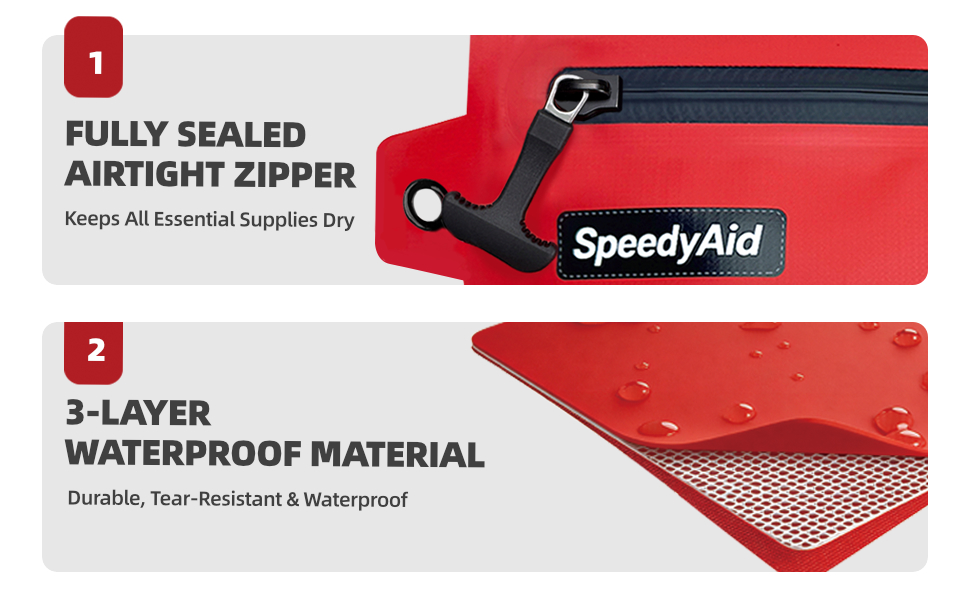 211 PCS Waterproof First Aid Kit, Emergency Supplies for Hiking & Boating