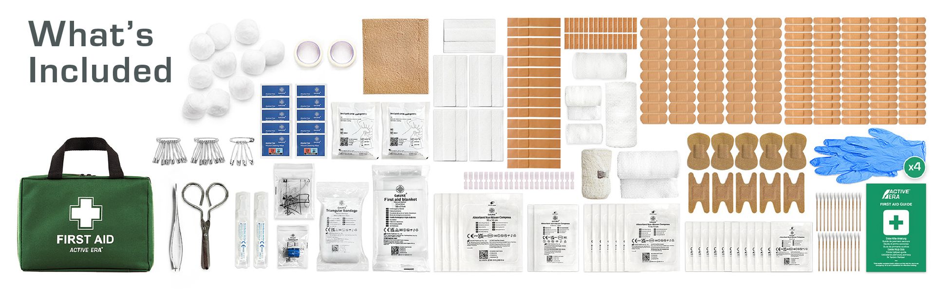 320 Piece Premium First Aid Kit Bag - Includes Eyewash, 2 x Cold (Ice) Packs and Emergency Car Blanket for Home, Office, Caravan, Workplace, Travel