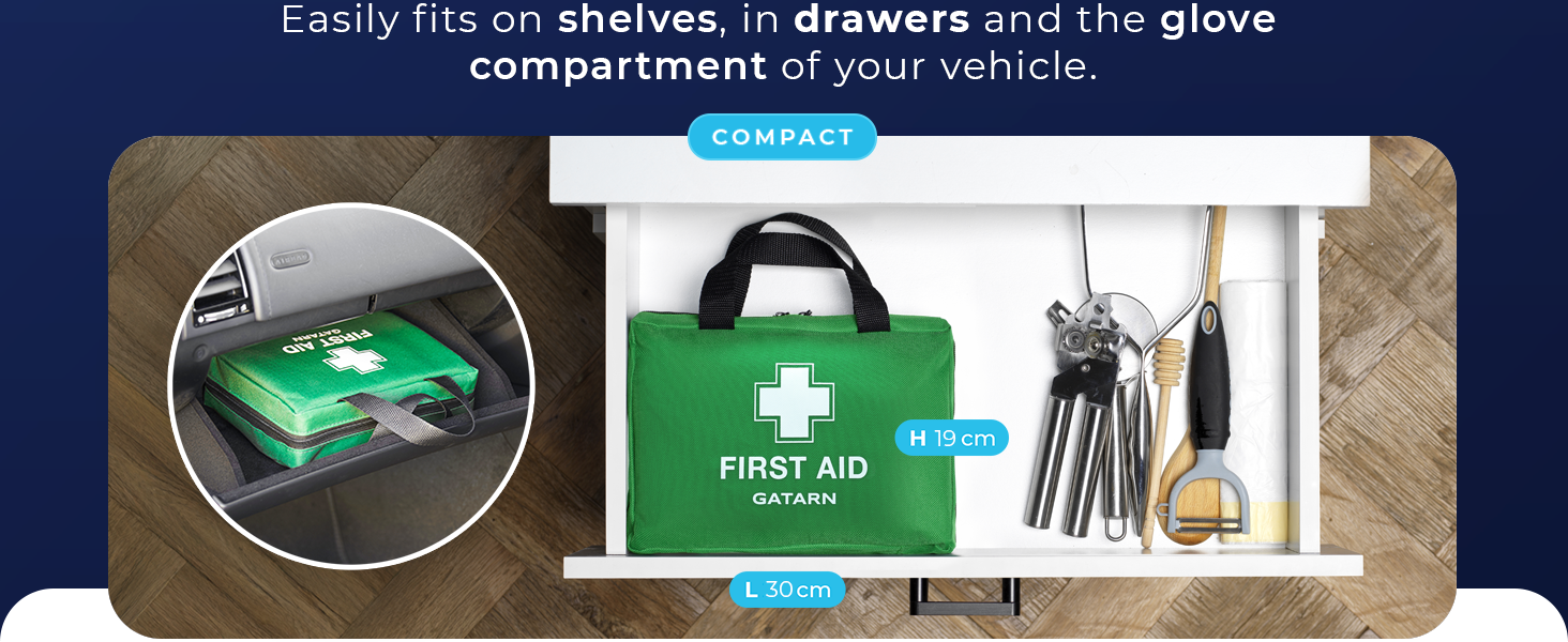 GATARN Piece First Aid Kit Bag 320, x Instant Cold Ice Packs
