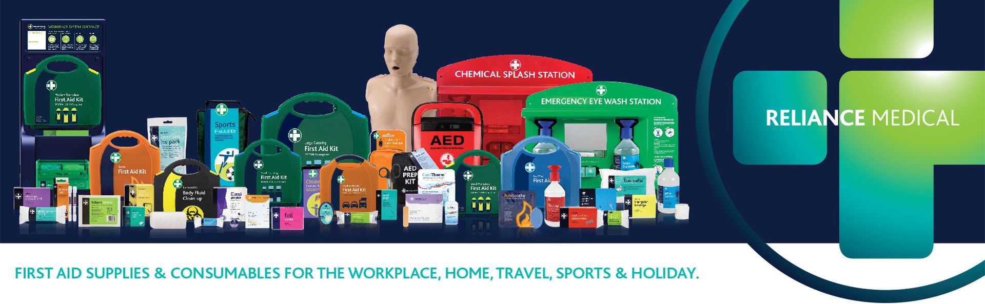 Reliance Medical 10 Persons First Aid Kit - HSE MasterChef All Blue First Aid Kit for Catering (for Ref 178), Containing Bandages, Plasters, Dressings and Wound Cleaning Wipes, Packaging May Vary