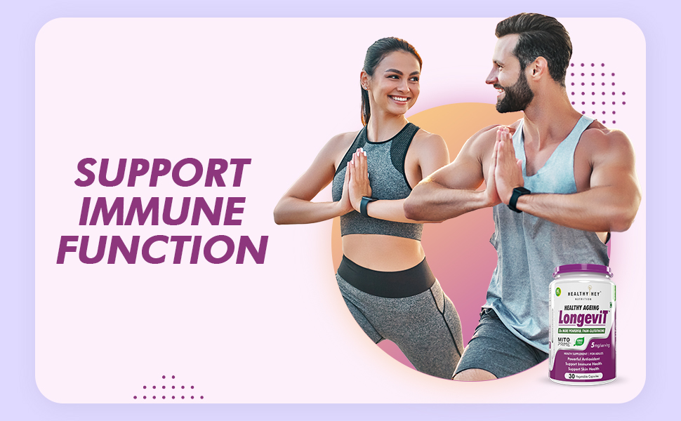HealthyHey Nutrition LongeviT - MITOPRIME® - Support Skin Health - 30 Vegetable Capsules