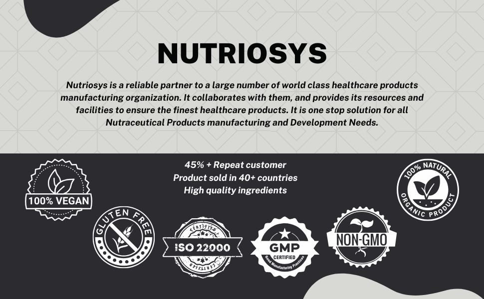 Nutriosys Choline & Inositol 500mg | Brain & Nerve Function | Better Motor Signal | Liver & Heart Health | Lab Tested | 90 Veg Capsules