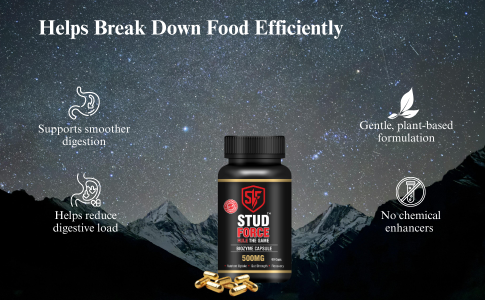 GREEN BIOZYME 500 Capsules – Plant-Based Digestive Enzyme Formula | Steroid-Free & Chemical-Free | Supports Digestion, Nutrient Absorption & Gut Health