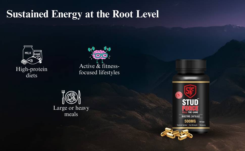 GREEN BIOZYME 500 Capsules – Plant-Based Digestive Enzyme Formula | Steroid-Free & Chemical-Free | Supports Digestion, Nutrient Absorption & Gut Health