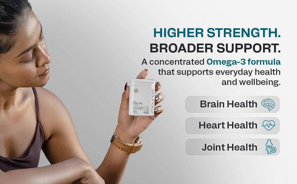 Spunge Omega 3 Fish Oil High Strength | 30 Softgels | High Strength EPA & DHA | 13X EPA & 4X DHA Absorption | Supports Heart, Brain & Joint Health | Daily Dietary Supplement