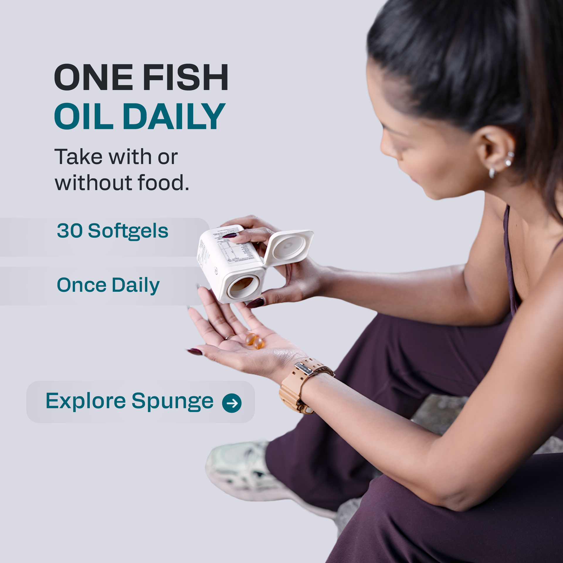 Spunge Omega 3 Fish Oil | 30 Softgels | EPA & DHA | 13X EPA & 4X DHA Absorption | Supports Heart, Brain & Joint Health | Daily Dietary Supplement