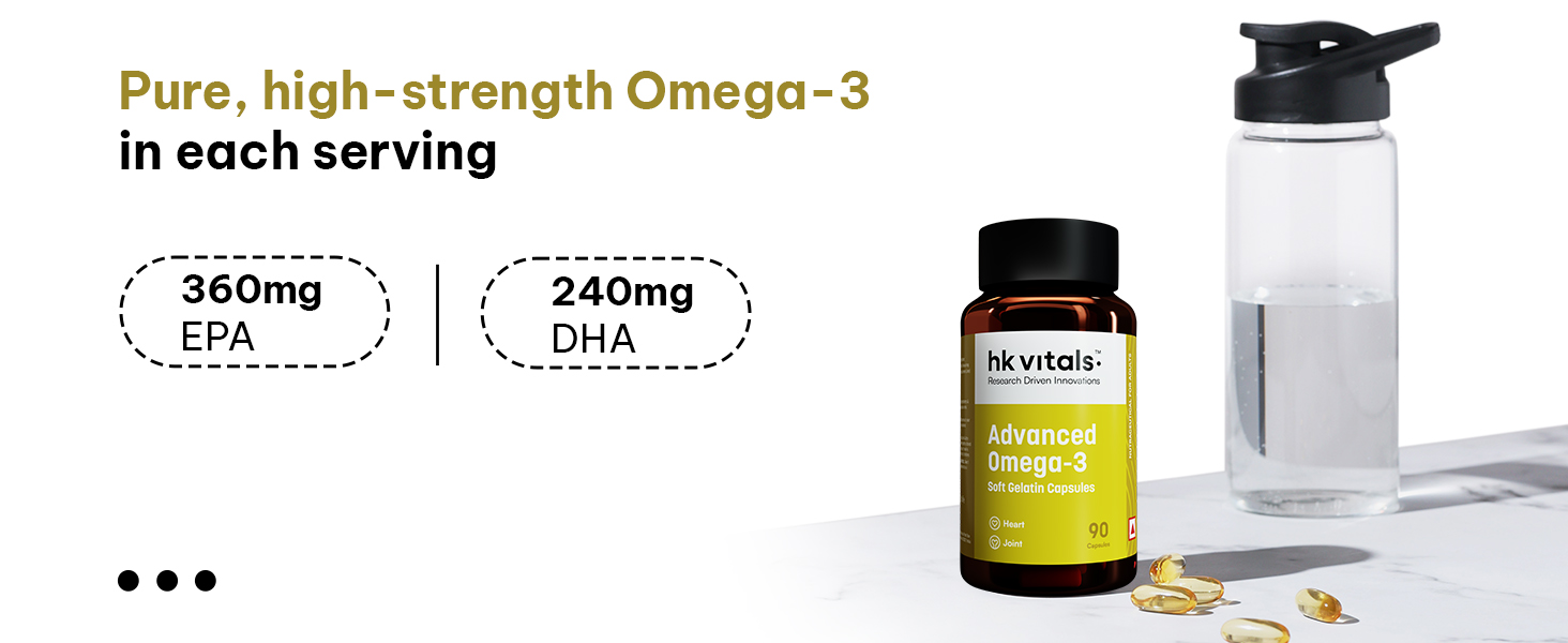 hk vitals Advanced Omega 3, 90 Capsules