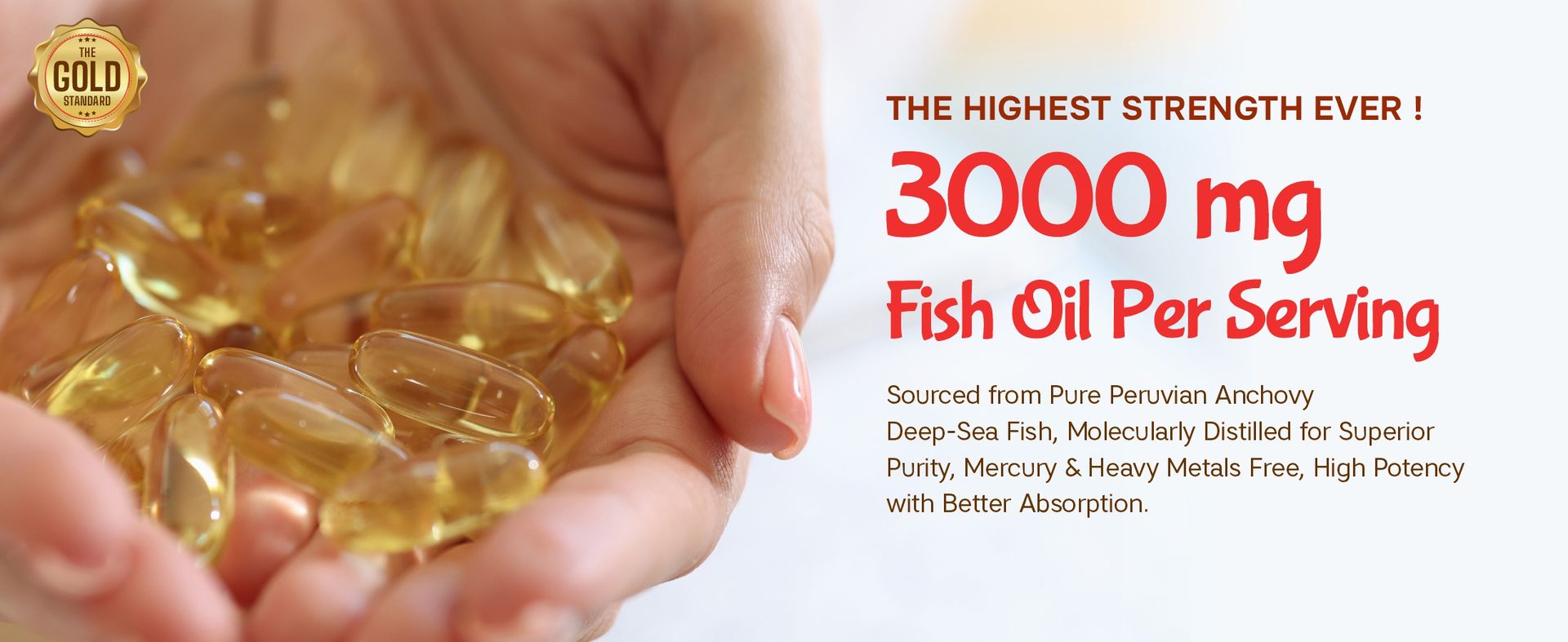 Bliss Welness 8X Strength Omega 3 Fish Oil Capsules | Highest Active Omega-3 Concentration - 3000mg Fish Oil Supplement with 1400mg EPA & 1000mg DHA for Men & Women | Muscle, Heart, Brain, Eyes, Skin & Joints Health Support | No Fishy Burps, Mercury Free | 60 Softgel Capsules