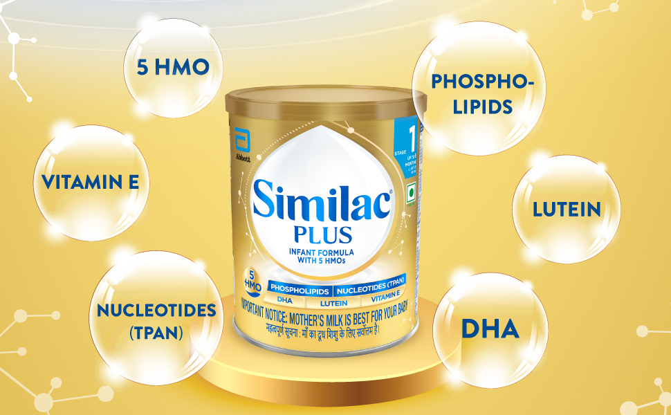 Similac Plus Stage 1 (Up to 6 Months) Infant Formula with 5 HMOs 400g Powder TIN
