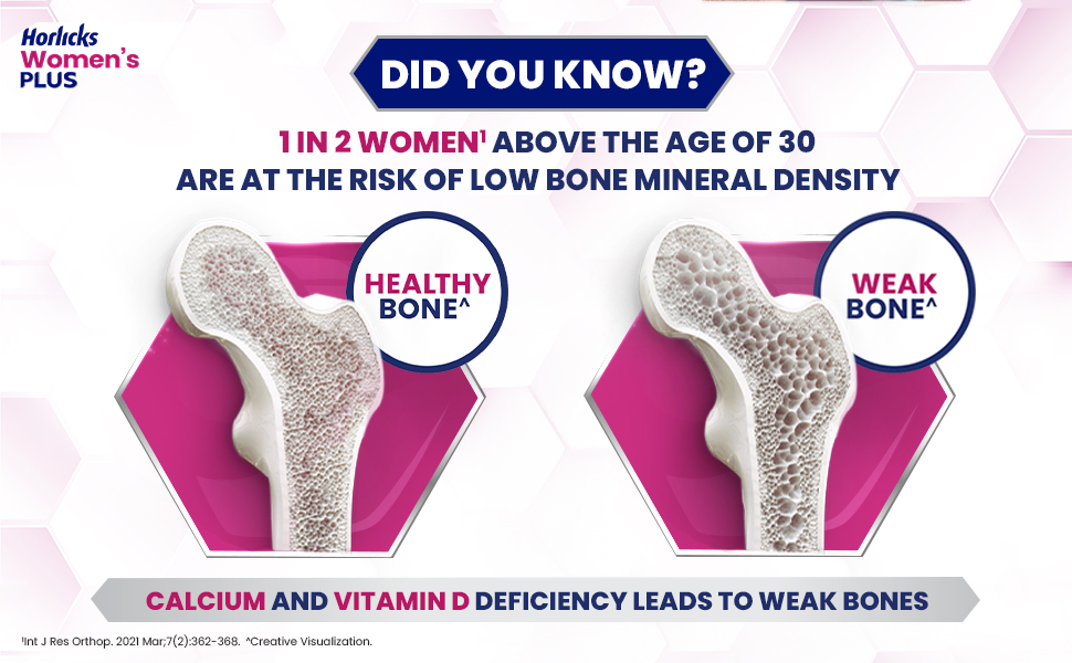 Horlicks Women's Plus Caramel Nutrition Drink 400 g Jar, Nutrition for strong Bones with 100% daily Calcium & Vitamin D - No Added Sugar