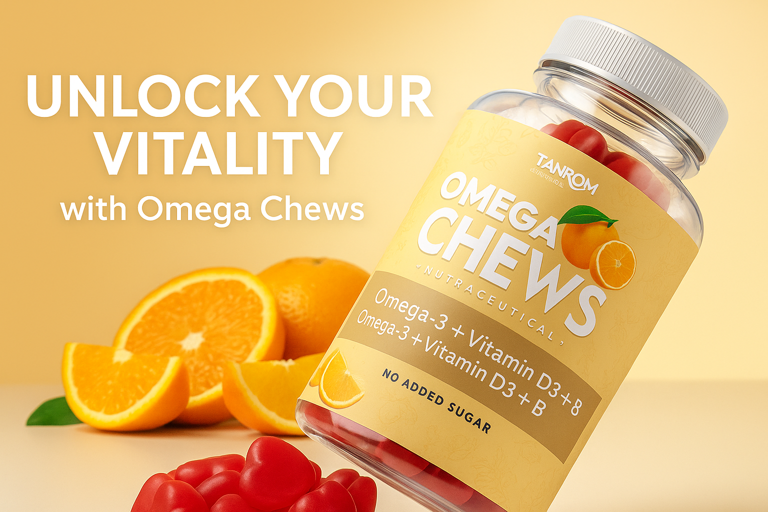OmegaChews - Daily Orange Flavor Multivitamin Gummies (30 Pack) with Veg Omega-3, Vitamins B, C, D, Iron, Zinc, Calcium, Magnesium for Growing Kids & Busy Families - New Environment Friendly Packaging