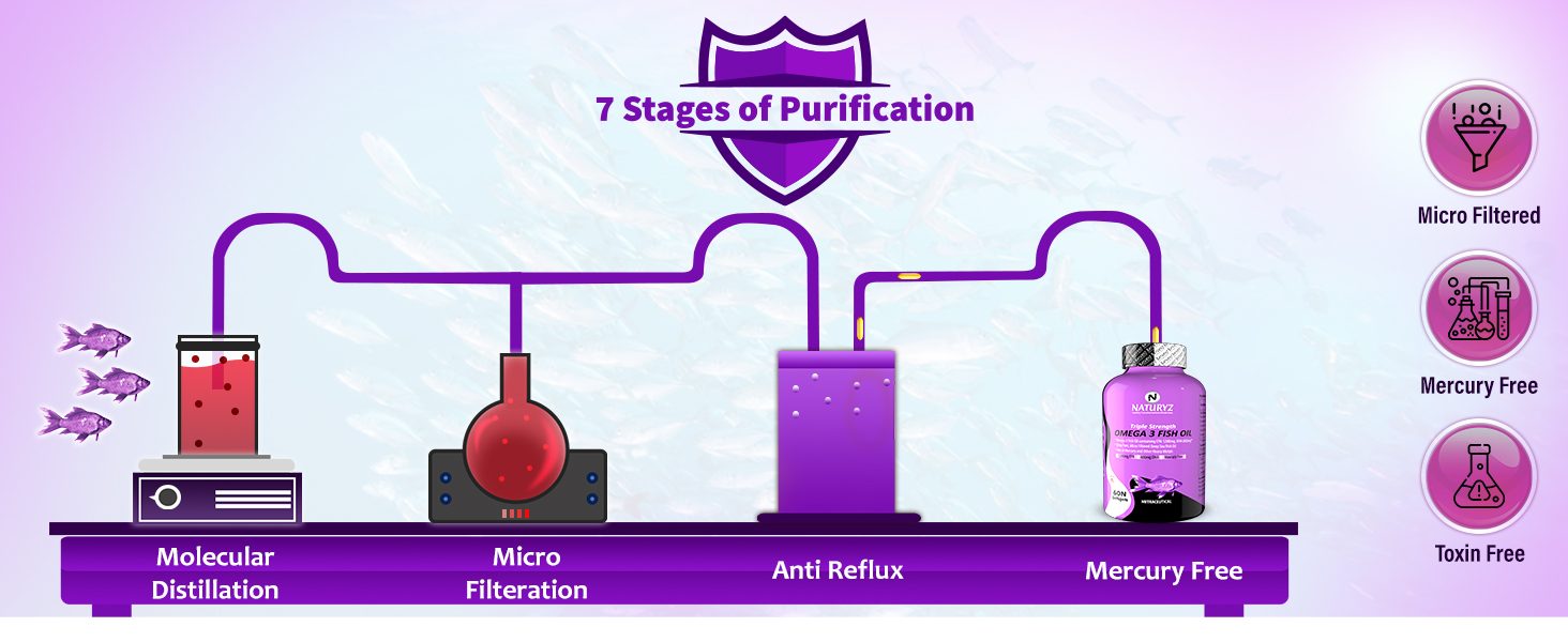 Naturyz Triple Strength Omega 3 Fish Oil with Highest Strength 2450 mg, 60 Capsules, Omega 3-6-9 Per Serving (EPA 1200mg DHA 800mg) Capsules For Men & Women